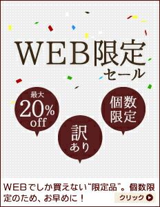 最大20%OFF WEB限定セール